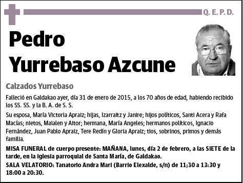 YURREBASO AZCUNE,PEDRO