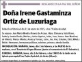 GASTAMINZA ORTIZ DE LUZURIAGA,IRENE