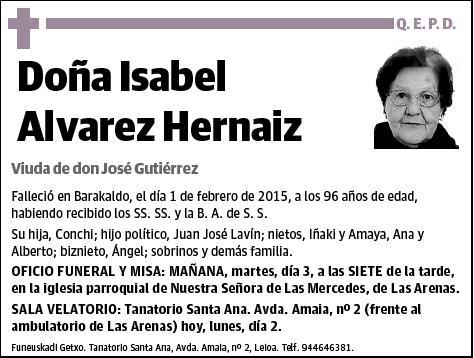 ALVAREZ HERNAIZ,ISABEL