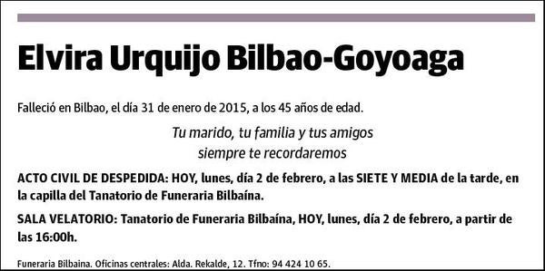 URQUIJO BILBAO- GOYOAGA,ELVIRA