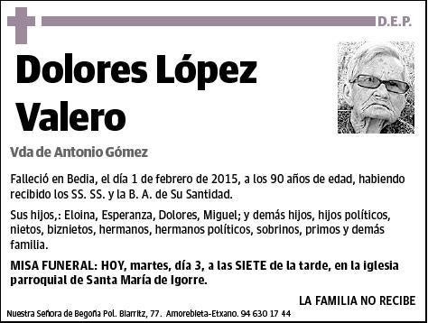 LOPEZ VALERO,DOLORES