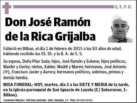 DE LA RICA GRIJALBA,JOSE RAMON