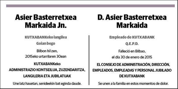 BASTERRETXEA MARKAIDA,ASIER