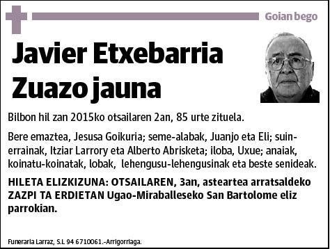 ETXEBARRIA ZUAZO,JAVIER