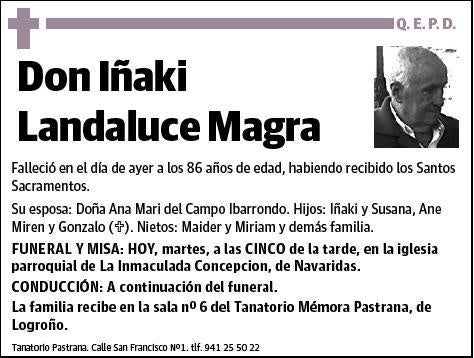 LANDALUCE MAGRA,IÑAKI