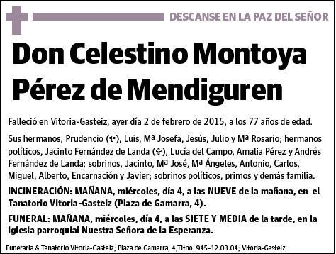 MONTOYA PEREZ DE MENDIGUREN,CELESTINO