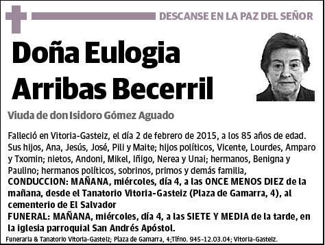 ARRIBAS BECERRIL,EULOGIA