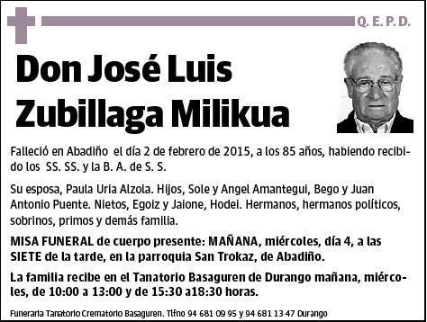 ZUBILLAGA MILIKUA,JOSE LUIS