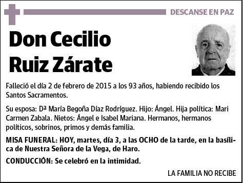 RUIZ ZARATE,CECILIO