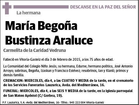 BUSTINZA ARALUCE,MARIA BEGOÑA