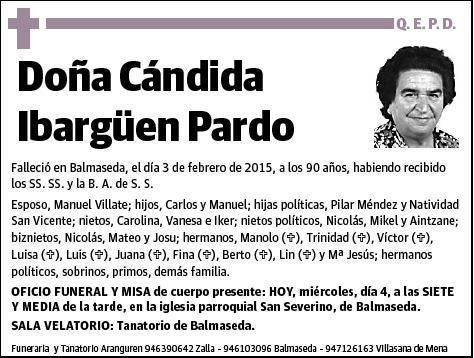 IBARGÜEN PARDO,CANDIDA