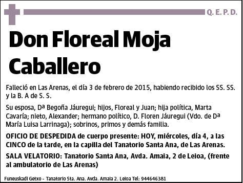 MOJA CABALLERO,FLOREAL