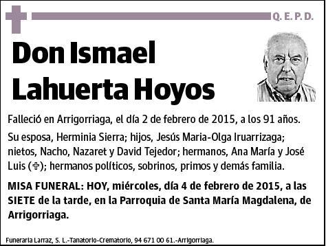 LAHUERTA HOYOS,ISMAEL