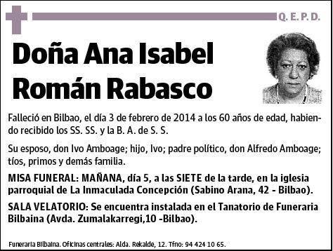 ROMAN RABASCO,ANA ISABEL