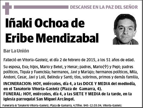 OCHOA DE ERIBE MENDIZABAL,IÑAKI