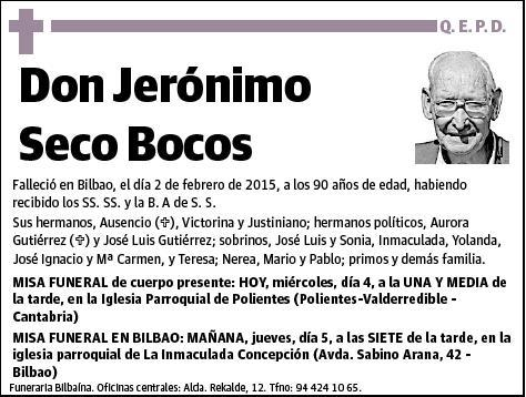 SECO BOCOS,JERONIMO