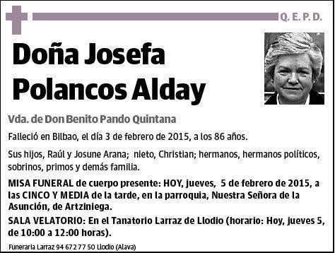 POLANCOS ALDAY,JOSEFA