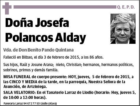 POLANCOS ALDAY,JOSEFA