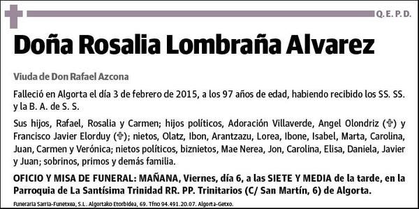 LOMBRAÑA ALVAREZ,ROSALIA