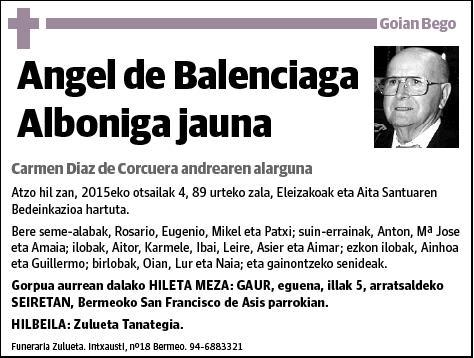 DE BALENCIAGA ALBONIGA,ANGEL