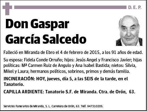 GARCIA SALCEDO,GASPAR