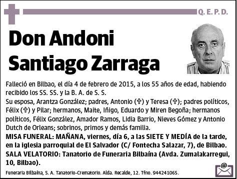 SANTIAGO ZARRAGA,ANDONI