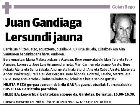 GANDIAGA LERSUNDI,JUAN