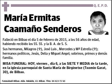 CAAMAÑO SENDEROS,MARIA ERMITAS