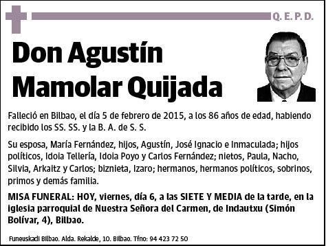 MAMOLAR QUIJADA,AGUSTIN