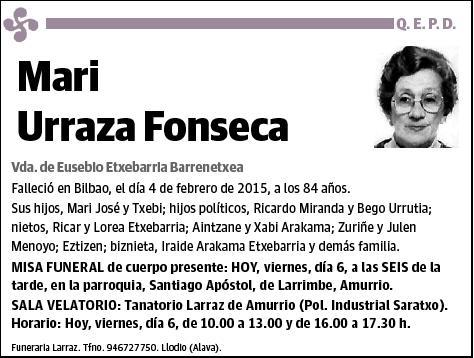 URRAZA FONSECA,MARI