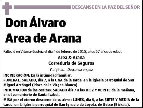 AREA DE ARANA,ALVARO