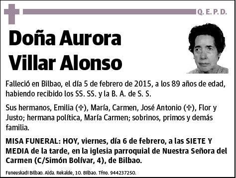 VILLAR ALONSO,AURORA