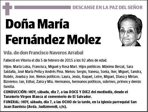 FERNANDEZ MOLEZ,MARIA