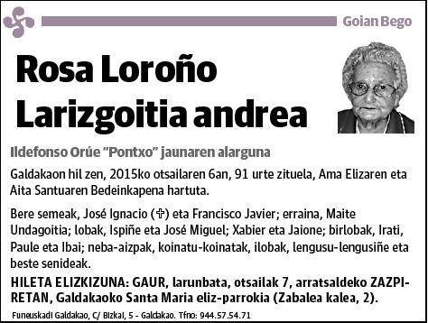 LOROÑO LARIZGOITIA,ROSA