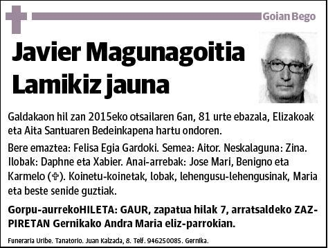 MAGUNAGOITIA LAMIKIZ,JAVIER