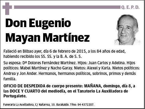 MAYAN MARTINEZ,EUGENIO