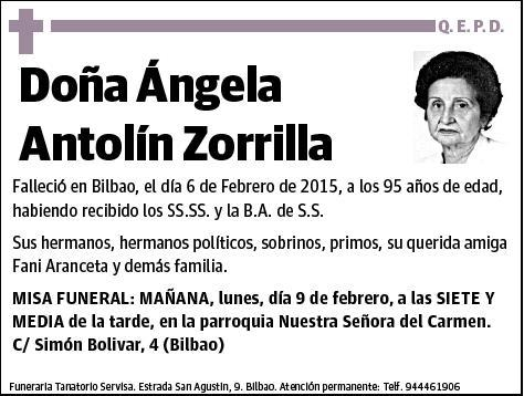 ANTOLIN ZORRILLA,ANGELA