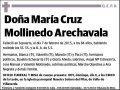 MOLLINEDO ARECHAVALA,MARIA CRUZ