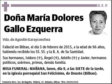 GALLO EZQUERRA,MARIA DOLORES