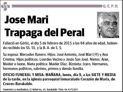 TRAPAGA DEL PERAL,JOSE MARI