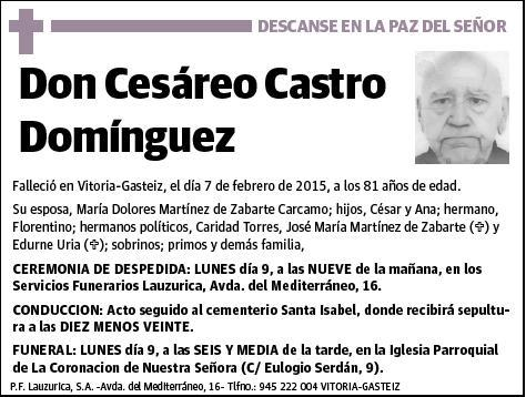 CASTRO DOMINGUEZ,CESAREO