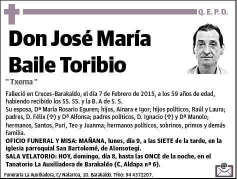 BAILE TORIBIO,JOSE MARIA