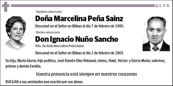 PEÑA SAINZ E IGNACIO NUÑO SANCHO,MARCELINA