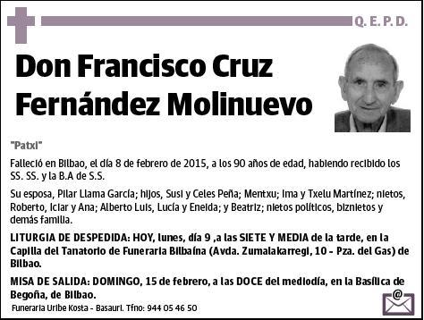 FERNANDEZ MOLINUEVO,FRANCISCO CRUZ