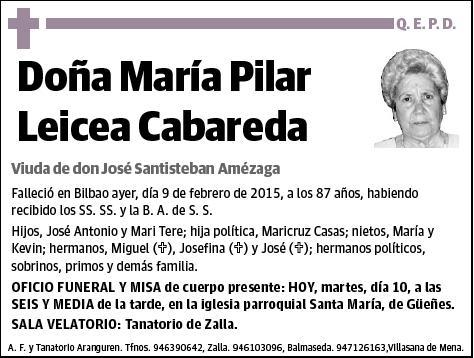 LEICEA CABAREDA,MARIA PILAR