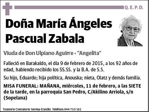 PASCUAL ZABALA,MARIA ANGELES