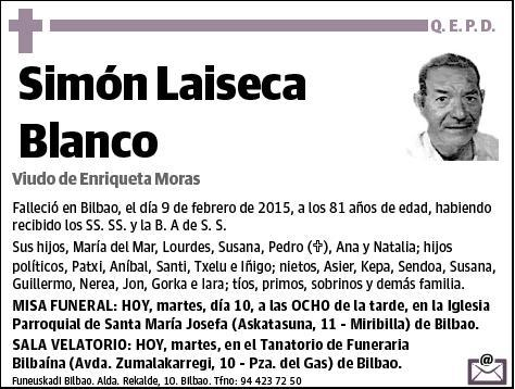 LAISECA BLANCO,SIMON