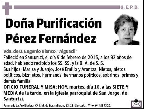 PEREZ FERNANDEZ,PURIFICACION