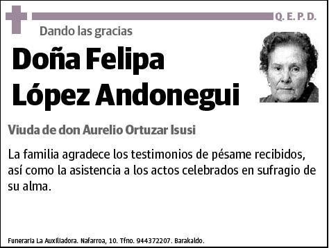 LOPEZ ANDONEGUI,FELIPA