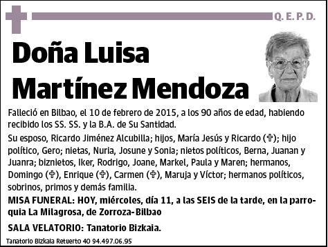 MARTINEZ MENDOZA,LUISA